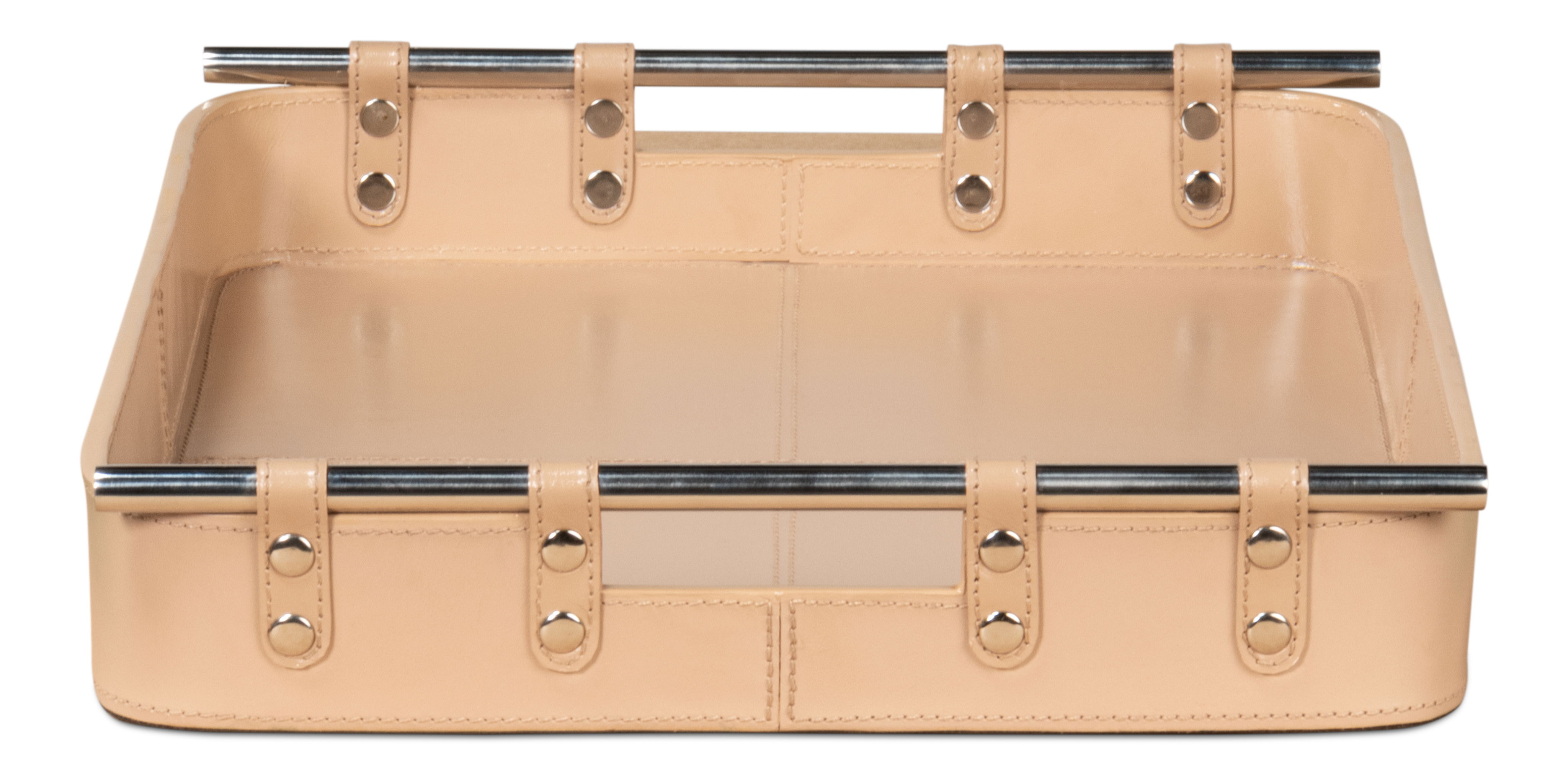 Safari Leather Tray  Mushroom large image 