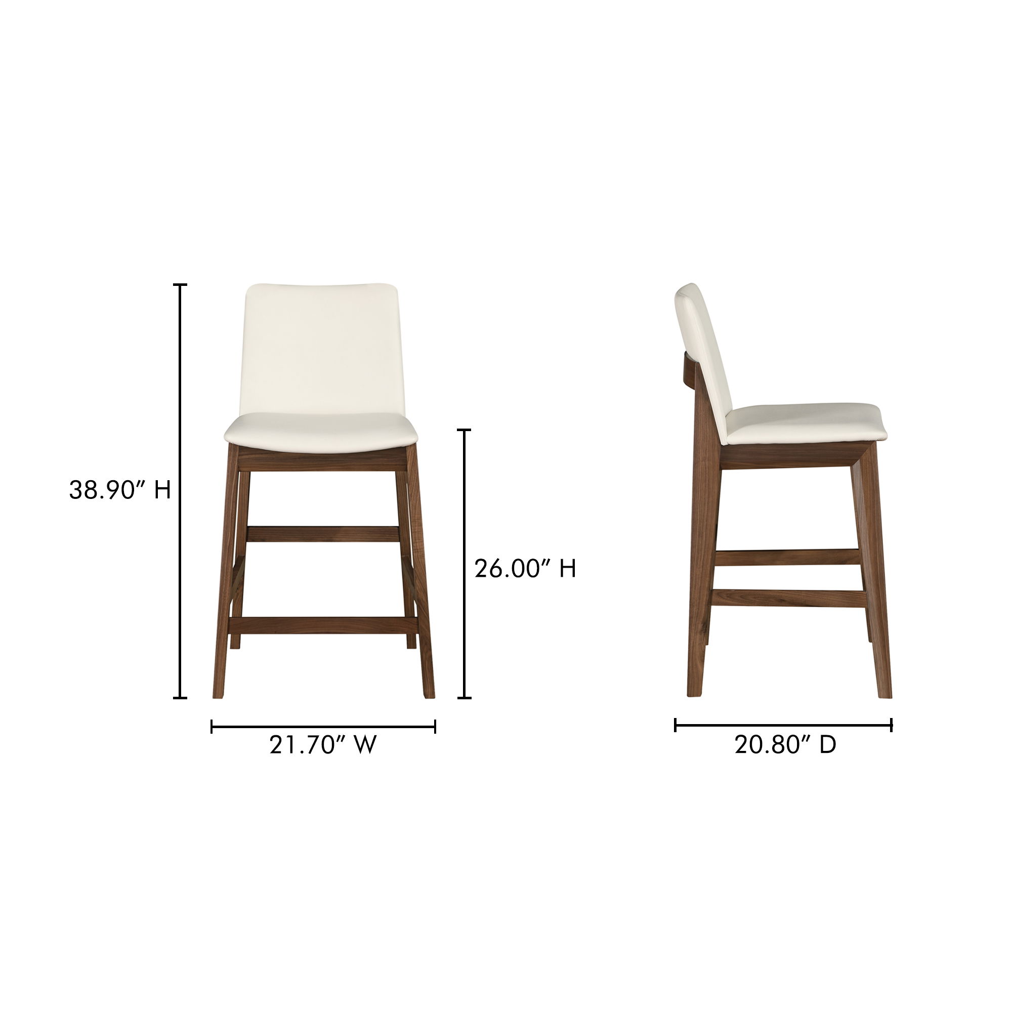 Deco Counter Stool White Pvc large image 