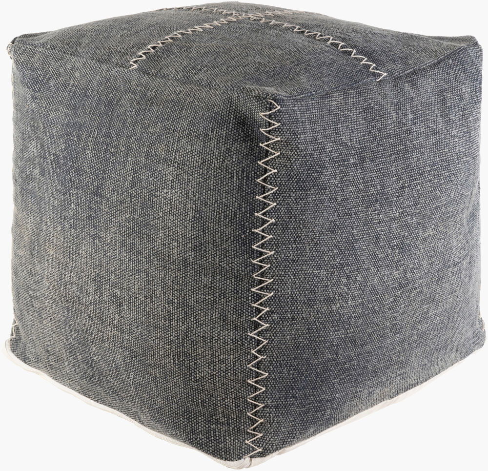 Charlie Pouf, Ottoman by Surya, 18" width x 18" height