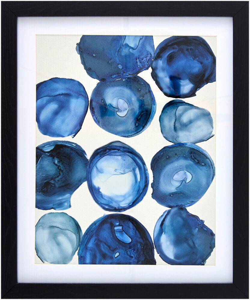 Molecule Framed Art, Painting by Surya, 15" width x 18" height