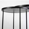 Chakra 19.7' Set of Two Round Dark Wood Top Black Frame Accent Tables, Side & End Table by Mercana, 19.69" length x 19.69" width x 19.69" height thumbnail 10