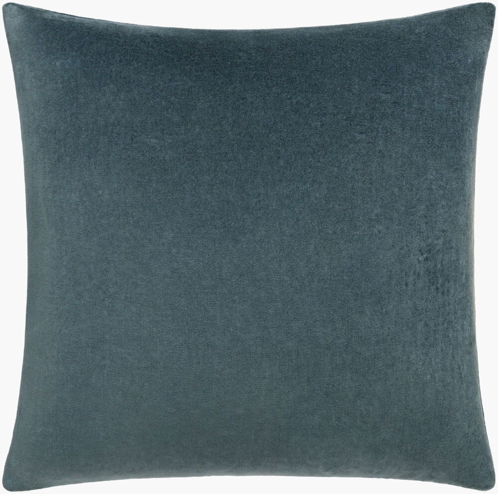 Cotton Velvet Accent Pillow, Decorative Pillow by Surya, 22" length x 22" width