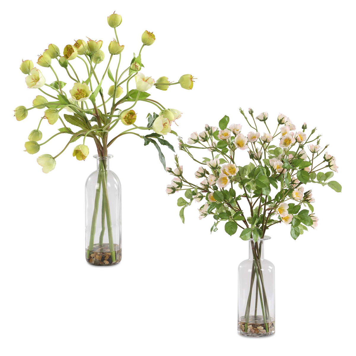 Tranquility Lenten Rose Bouquets Set/2, Decorative by Uttermost, 17.5" width x 28" height x 15.5" depth View 1
