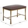 Reform Gold Small Bench, Benche by Uttermost, 23.75" width x 19" height x 16" depth thumbnail 3