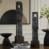 Cipher Black Wood Totems Set/2, Figurines & Statue by Uttermost, 5.12" width x 27.25" height x 4.5" depth thumbnail 2