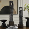 Cipher Black Wood Totems Set/2, Figurines & Statue by Uttermost, 5.12" width x 27.25" height x 4.5" depth thumbnail 2