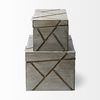Niobe (Set of 2) 16L x 11W Gray Wooden Nesting Boxes, by Mercana, 16.02" length x 10.75" width x 8.25" height thumbnail 6