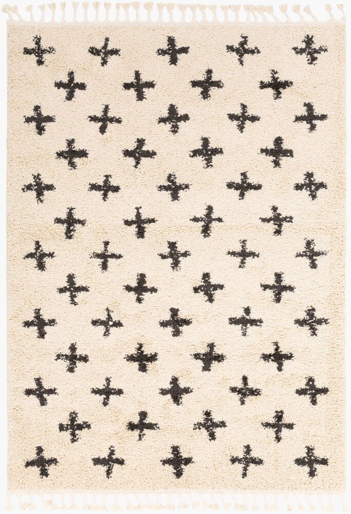 Berber Shag Machine Woven Rug, by Surya, 7'2.61" length x 5'2.99" width
