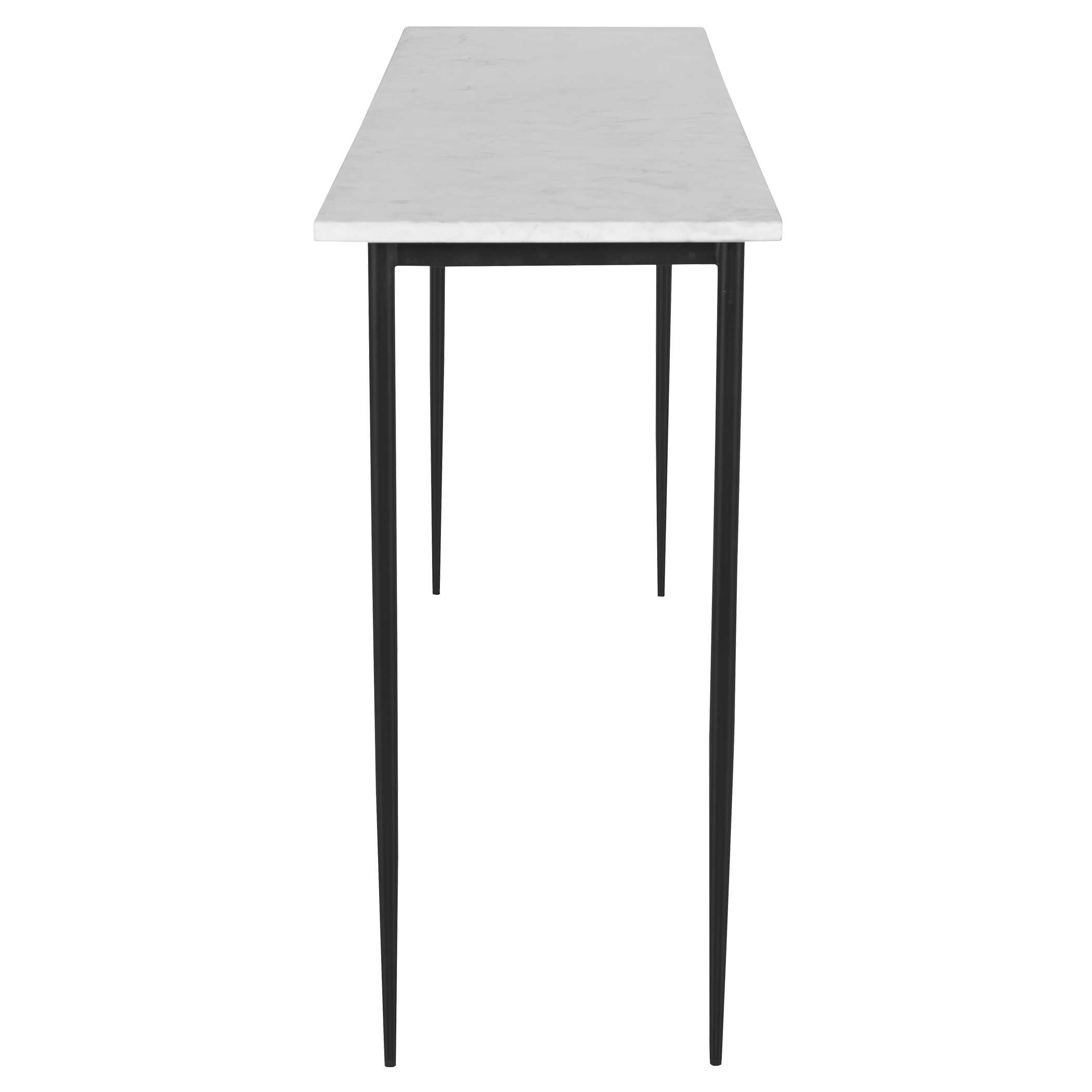 Nightfall White Marble Console Table large image 