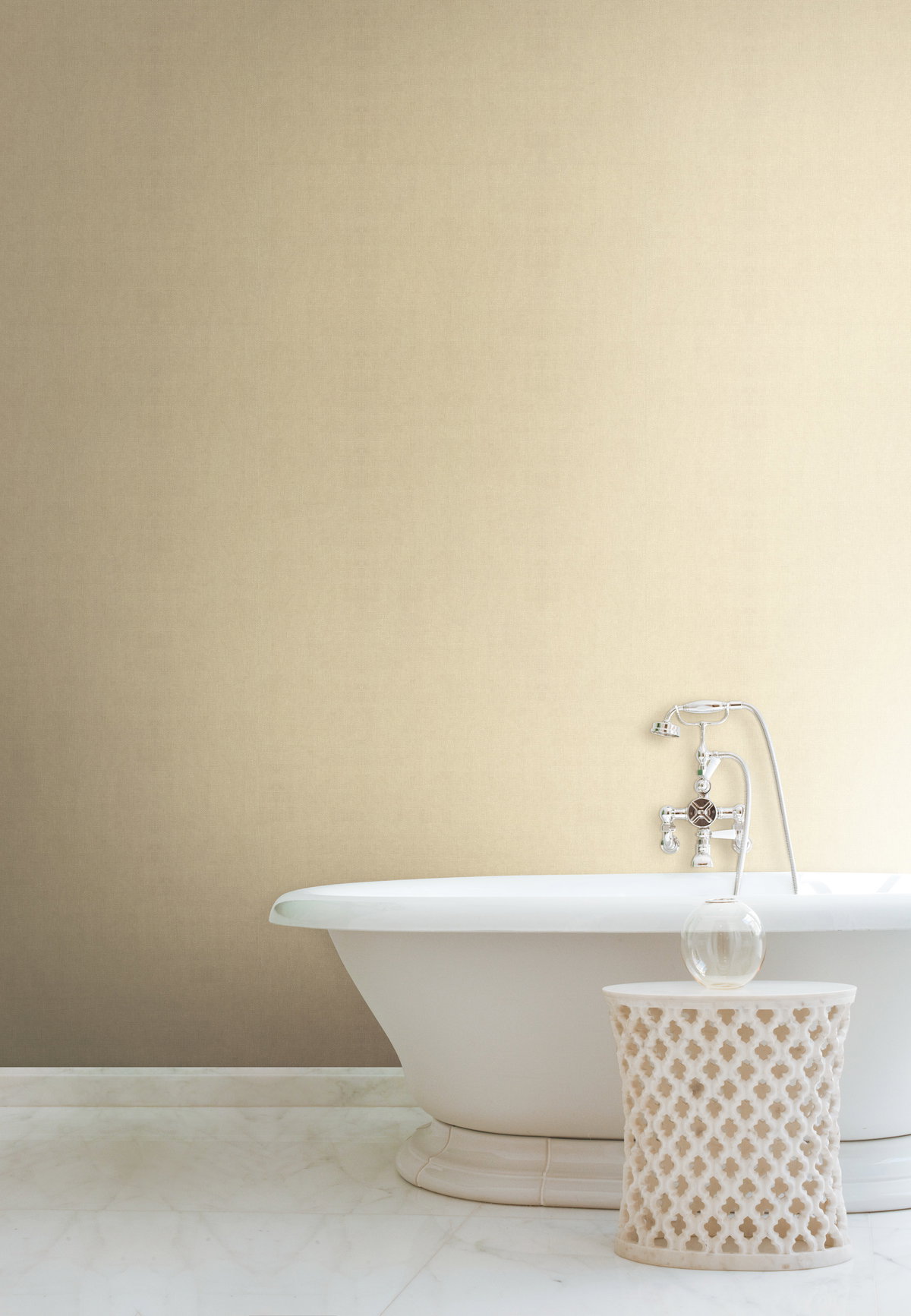 Woven Crosshatch White Wallpaper, by York Wall, 24' length x 3' width x 0.02" depth View 3