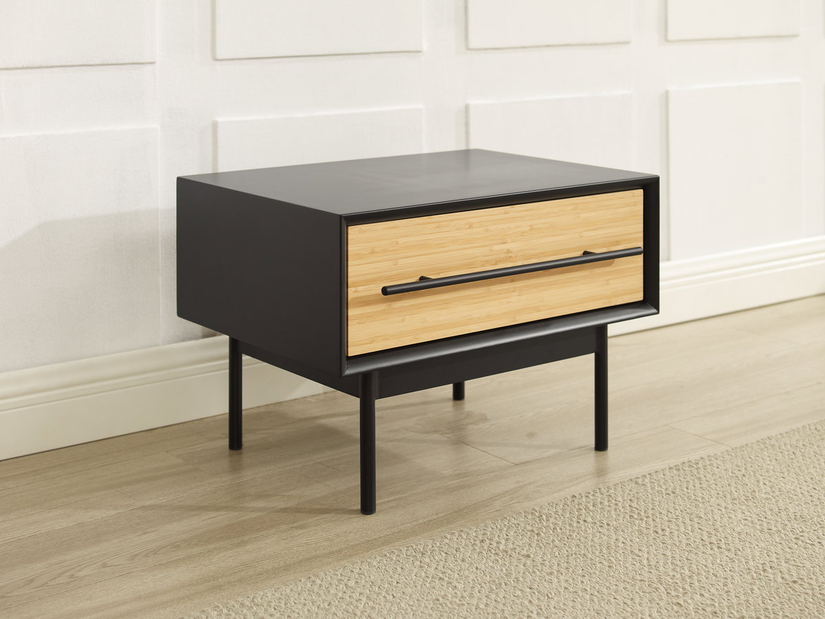 Santa Cruz 1 Drawer Nightstand, Wheat, by Greenington, 15.75" length x 22" width x 15.5" height View 9