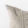 Ivivva 14x26 Beige Fabric Textured Decorative Pillow Cover, by Mercana, 14" length x 26" width x 0.2" height thumbnail 10
