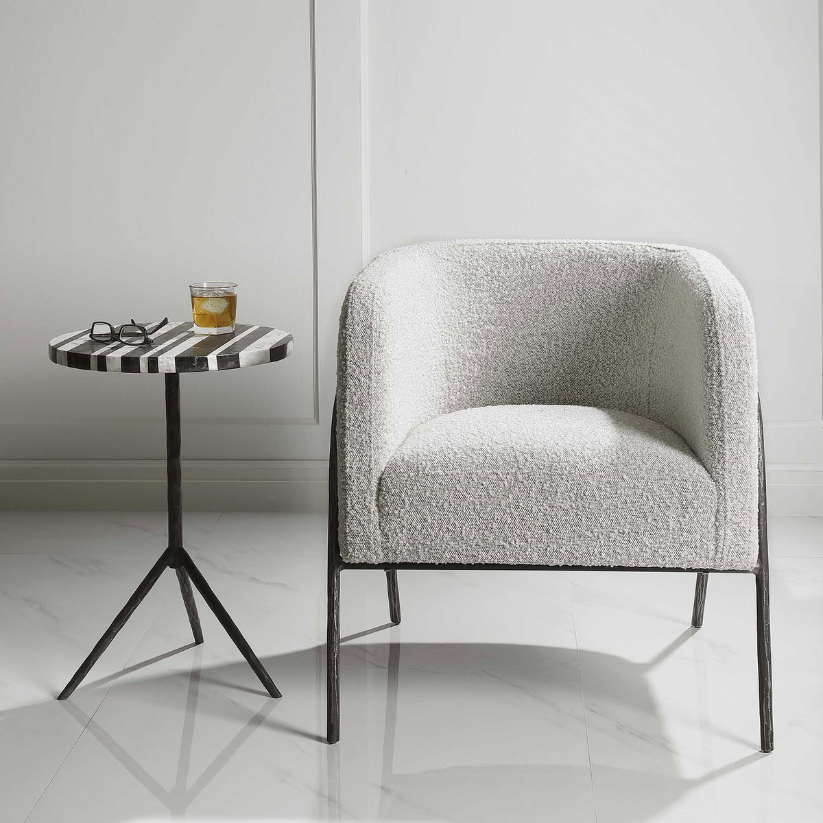 Jacobsen Accent Chair, by Uttermost, 27" width x 29" height x 27" depth View 4
