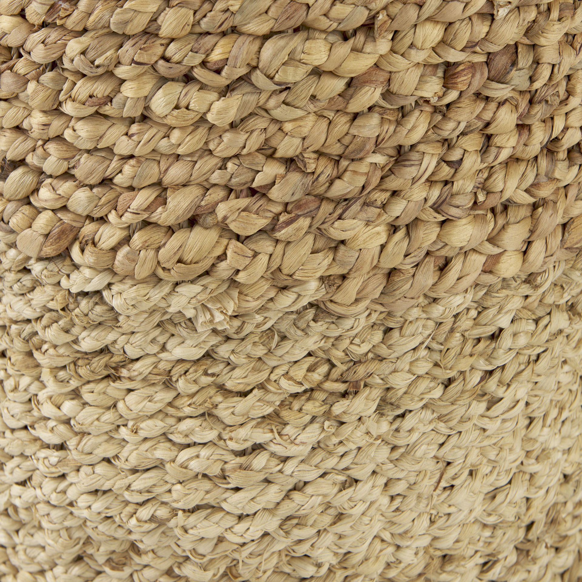 Morocco (Set of 3) Brown Two Tone Water Hyacinth and Cornhusk Round Basket with Handles, Bins & Basket by Mercana, 15.75" length x 15.75" width x 15.75" height View 6