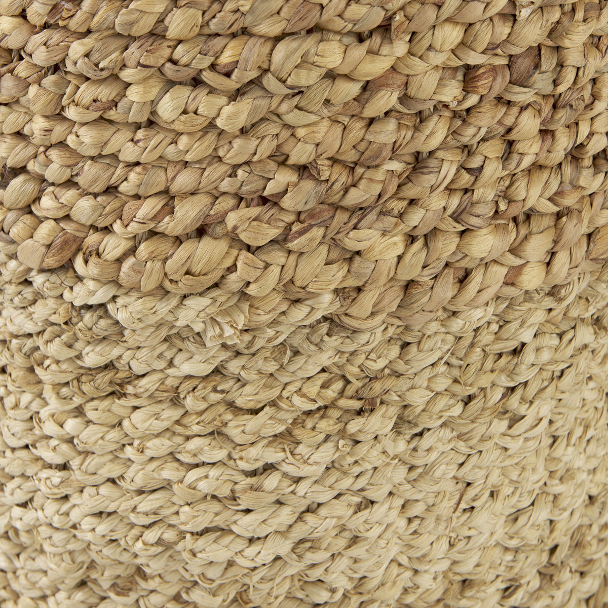 Morocco (Set of 3) Brown Two Tone Water Hyacinth and Cornhusk Round Basket with Handles, Bins & Basket by Mercana, 15.75" length x 15.75" width x 15.75" height View 6