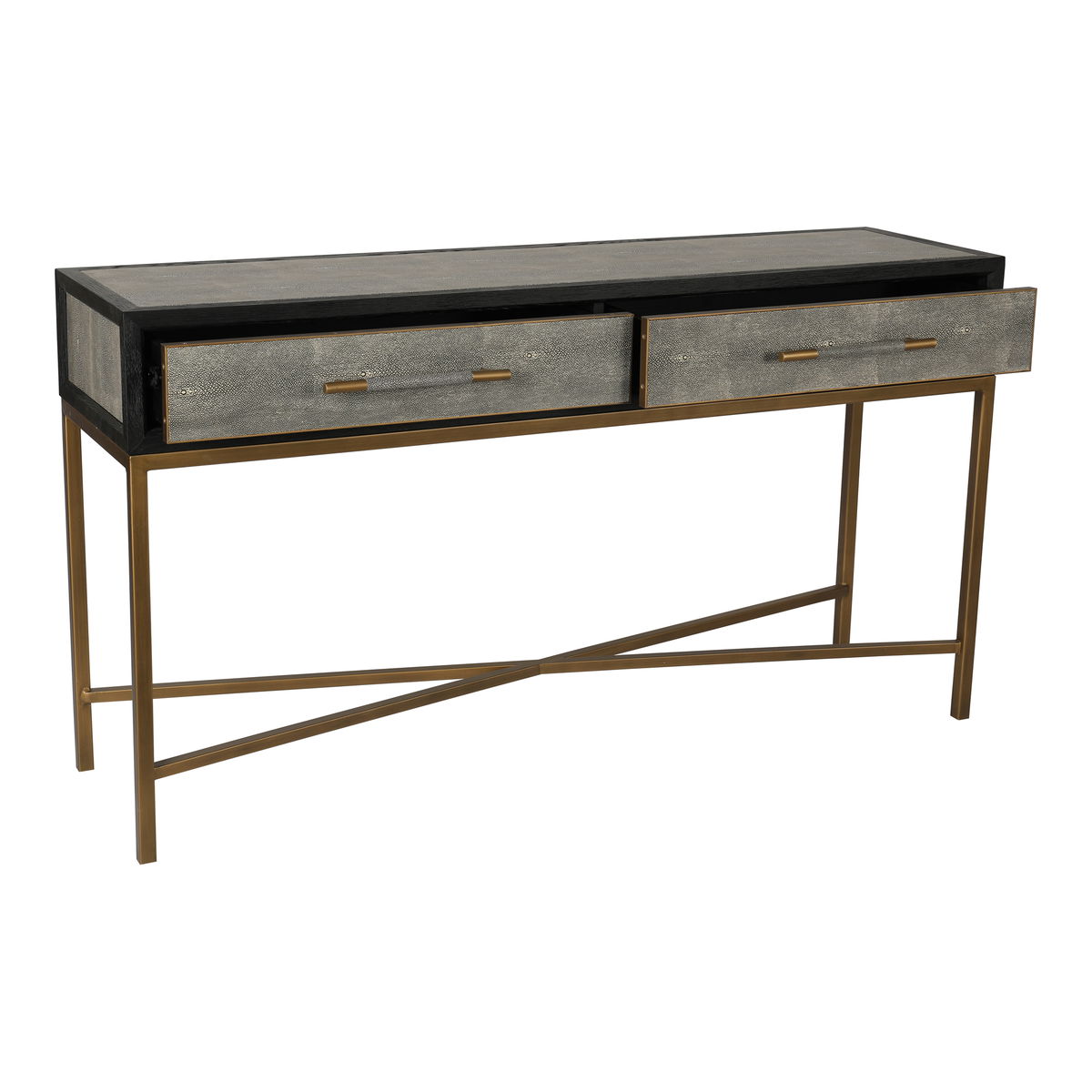 Mako Console Table Grey, by Moe's Home, 59" width x 32.3" height x 16" depth View 3