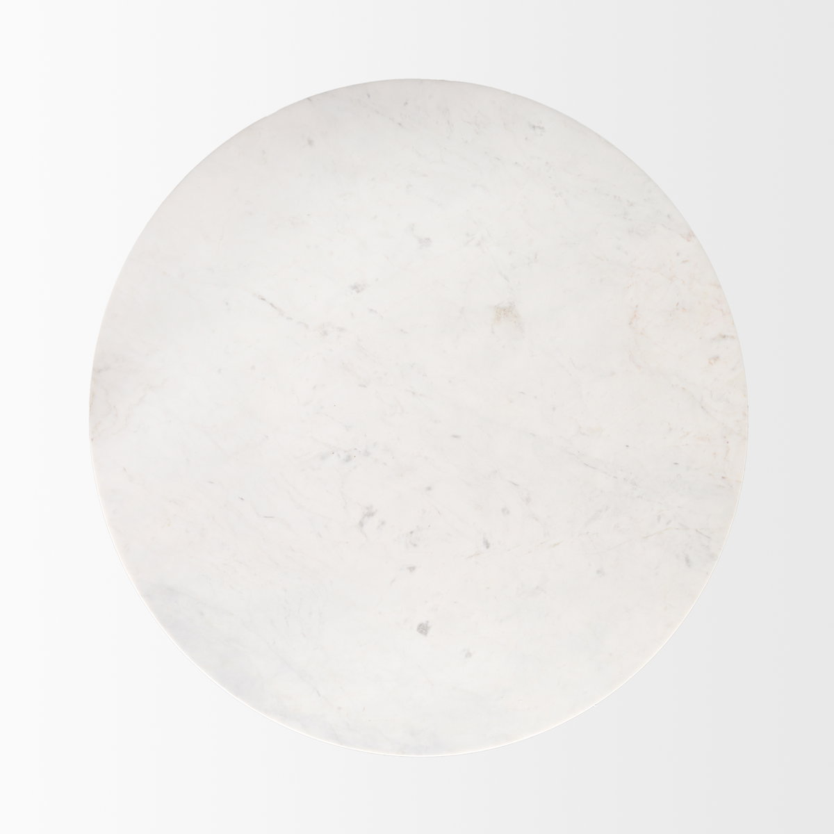 Allyson 42' Round Pedestal Dining Table | Banswara White Marble & Brown Wood | Seats 4, by Mercana, 42" length x 42" width x 30" height View 8