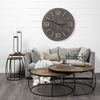 Clapp III (Set of 2) 20L x 20W Brown Round Wood Top with Black Metal Frame Nesting Accent Tables thumbnail 1