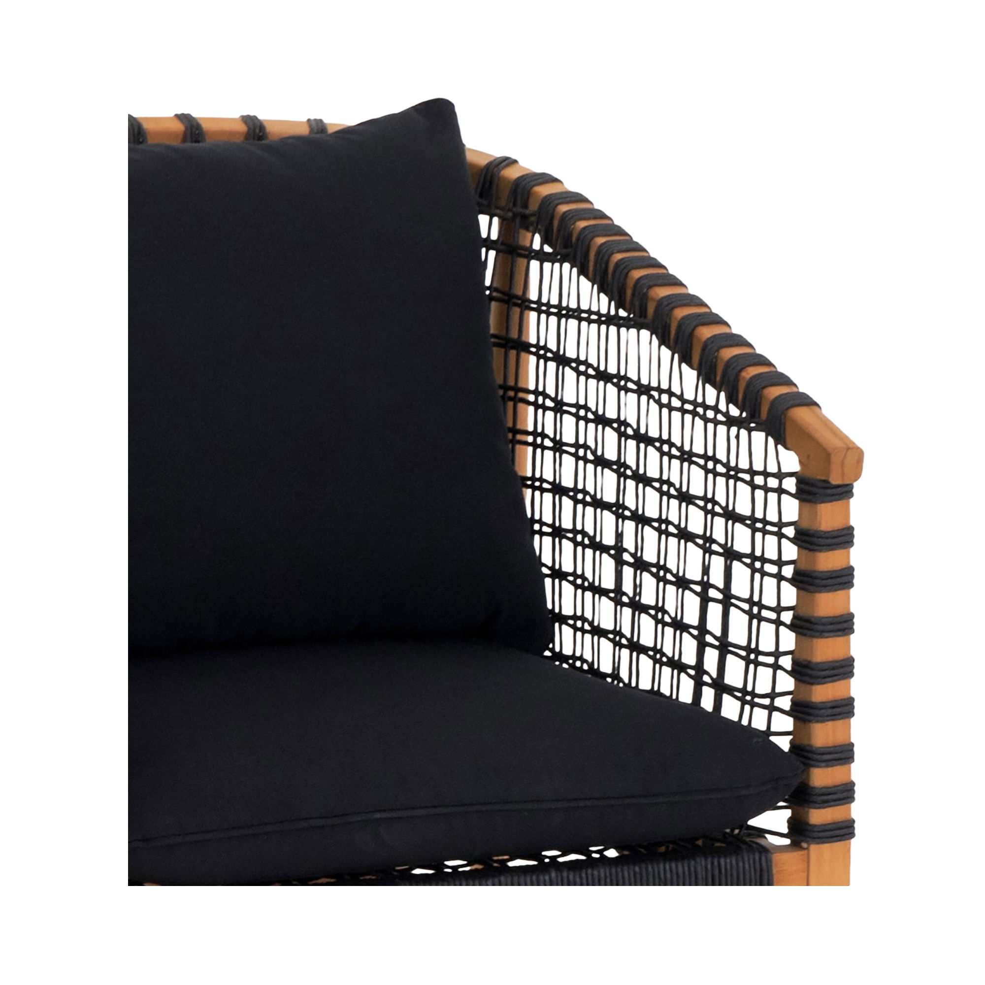 Kuna Outdoor Lounge Chair Black large image 