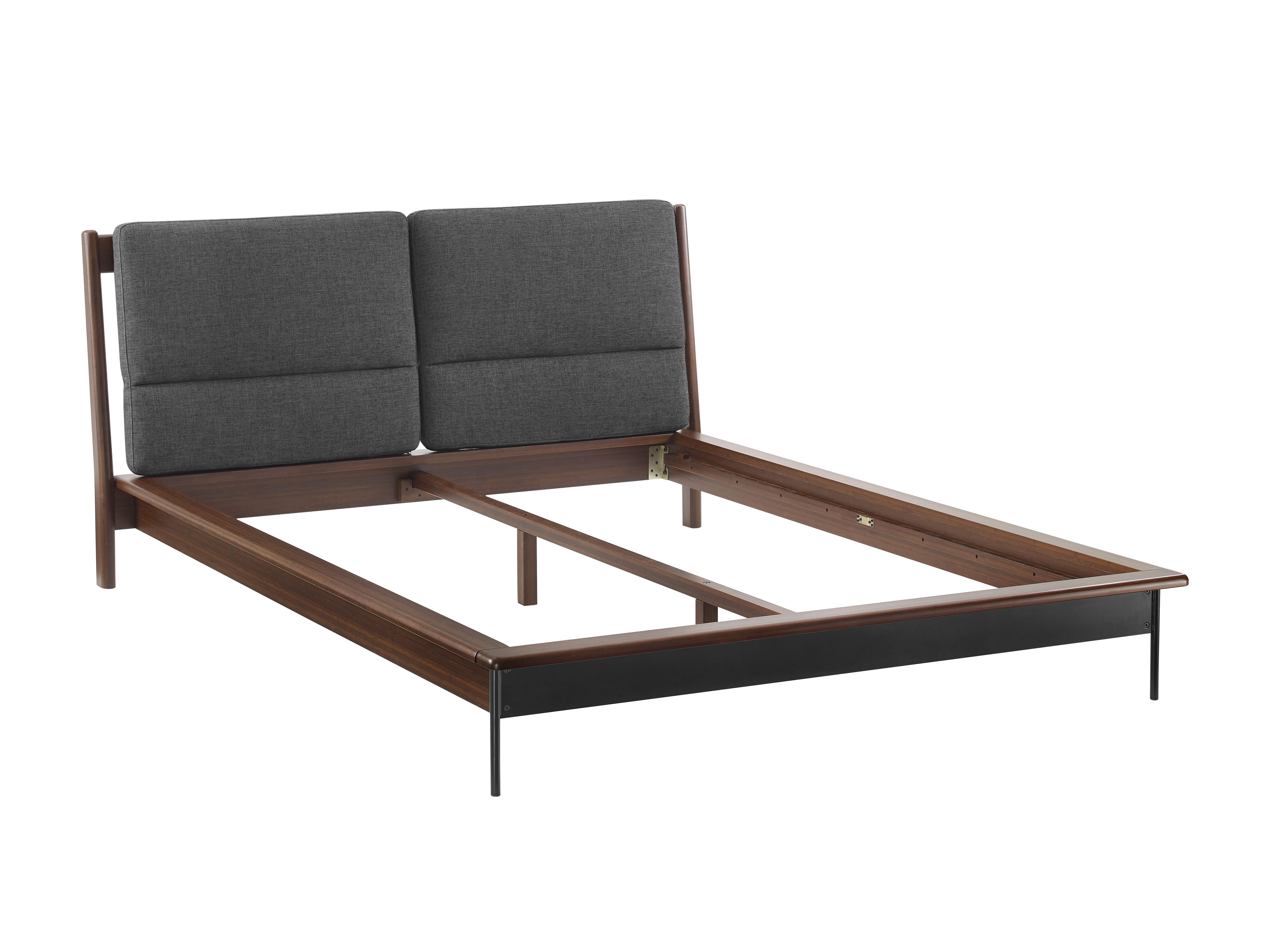 Park Avenue Queen Platform Bed with Fabric, Ruby large image 