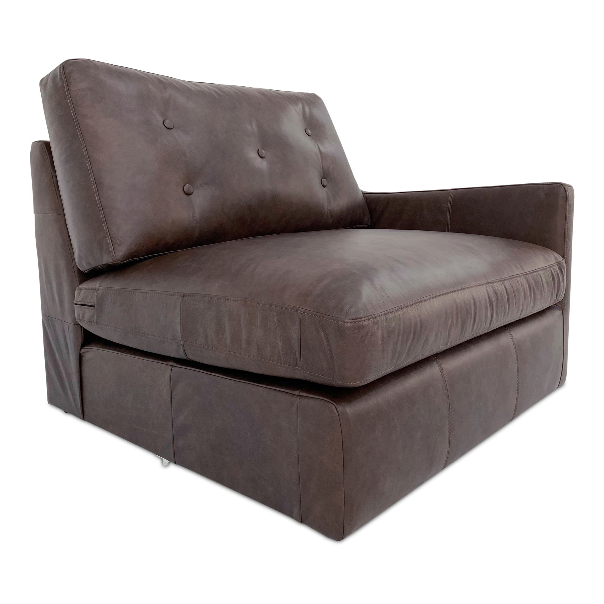 Thurlow Right Arm Facing Chair Espresso Brown Leather large image 