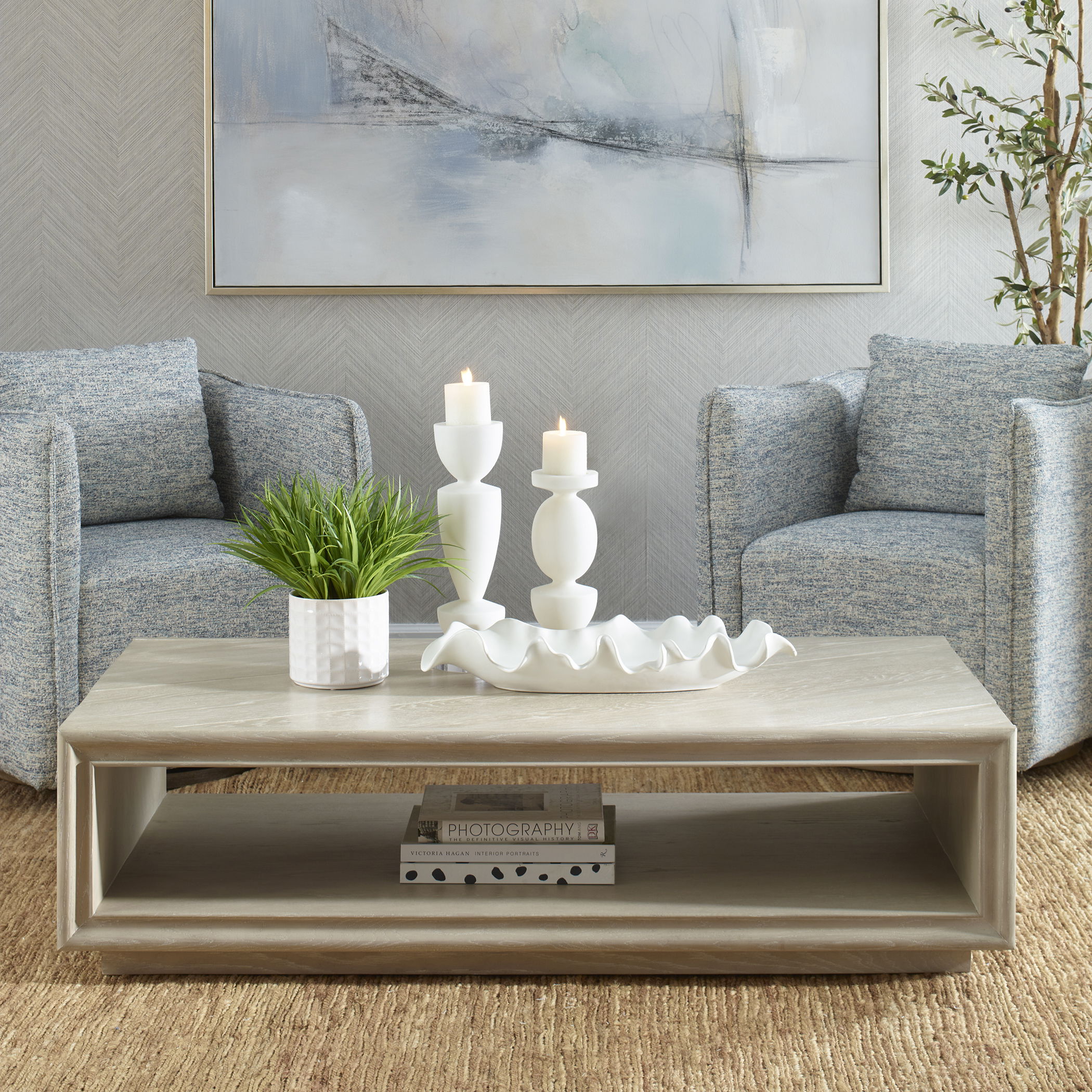 Prism Light Oak Coffee Table large image 