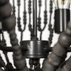 Liam I 32x30 Black Wooden Bead Bowl-Style Four Bulb Chandelier thumbnail 8