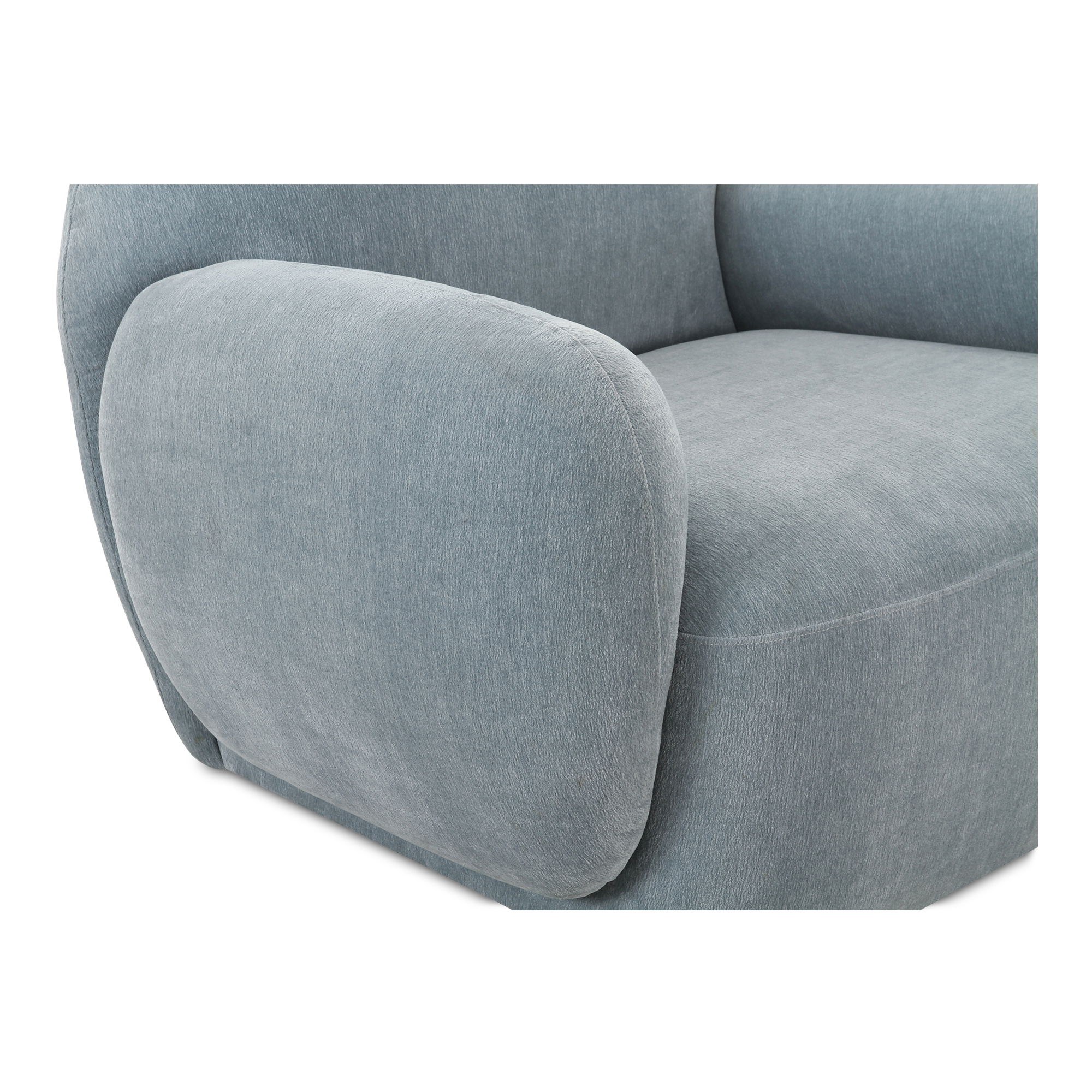 Hazel Lounge Chair Light Blue, Accent Chair by Moe's Home, 39.5" width x 28.75" height x 33.75" depth View 6