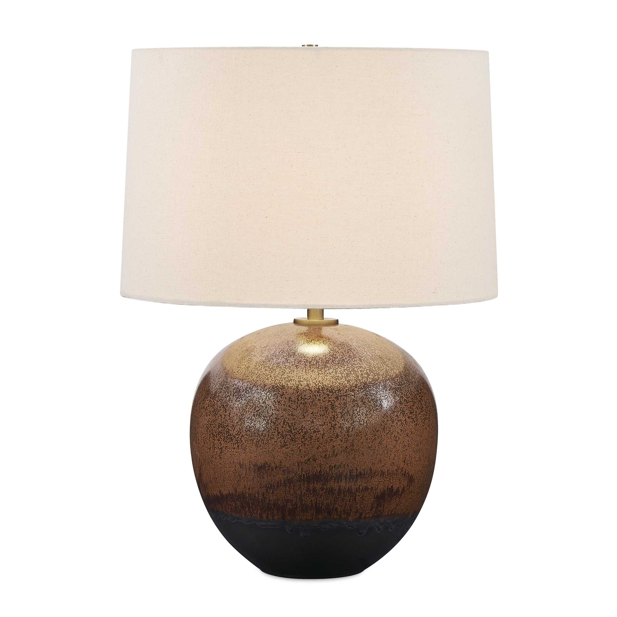 Brownell Rust Brown Table Lamp, by Uttermost, 17" width x 23.75" height x 17" depth View 1
