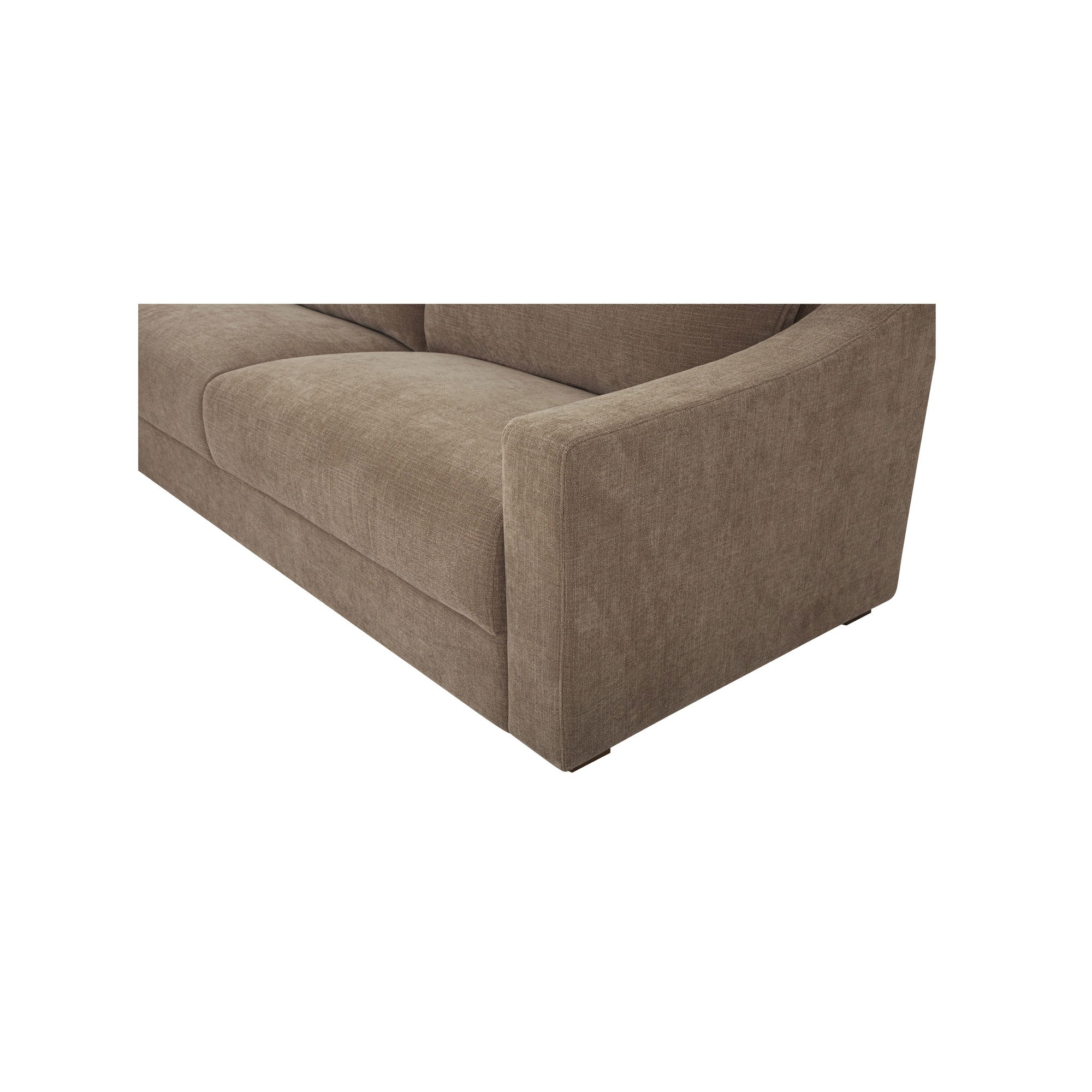 Farrow Sectional Taupe Left, Sectional Sofa by Moe's Home, 130.5" width x 31.75" height x 61.5" depth View 5