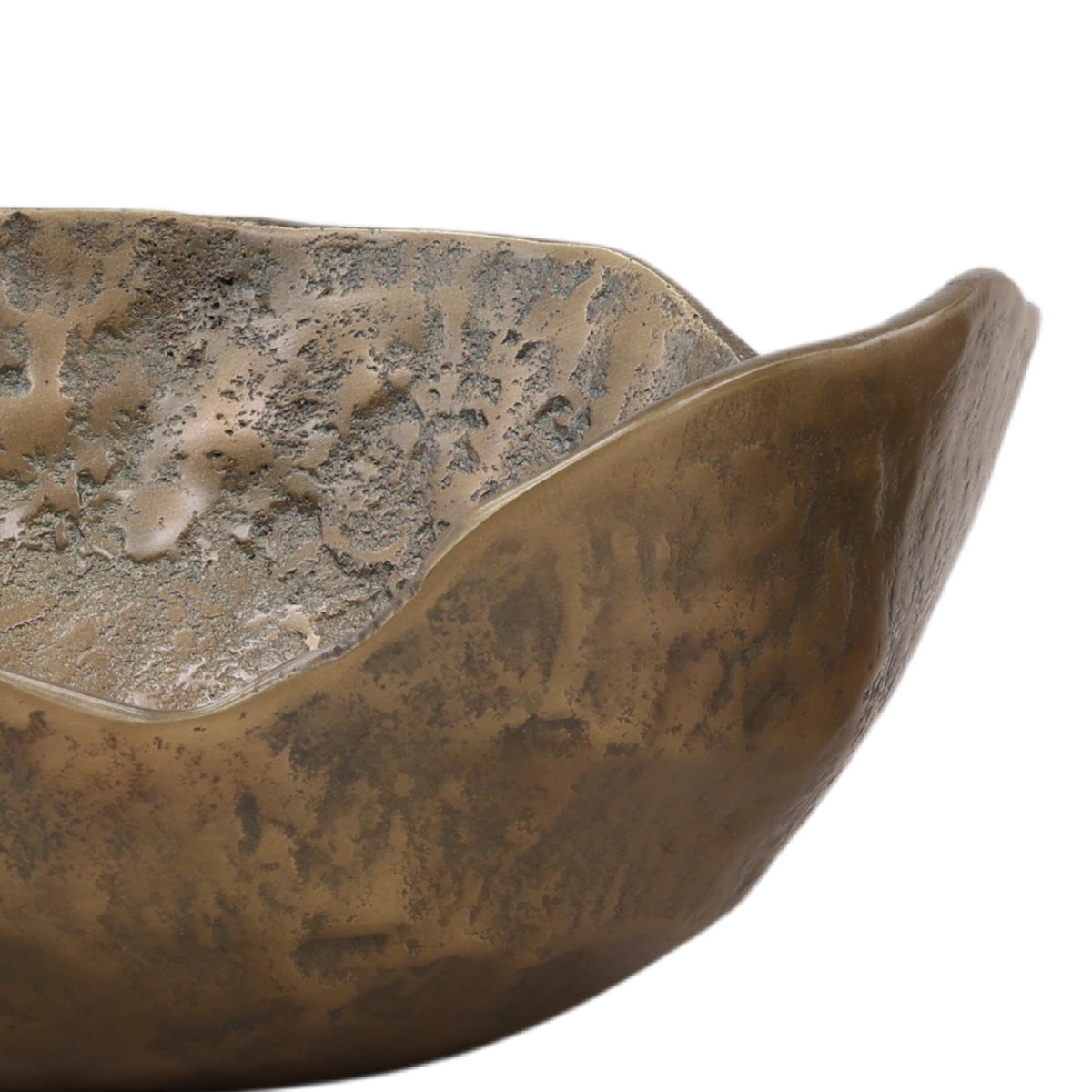 Damara Bowl Set of 2 Antique Brass, Decor by Dovetail, 12" width x 5" height x 12" depth View 2