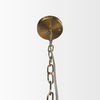 Britton Gold Metal with Clear Glass Globe 1-Light Pendant Light, by Mercana, 5.91" length x 5.91" width x 13.78" height thumbnail 5
