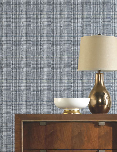 Shirting Plaid Blue Wallpaper