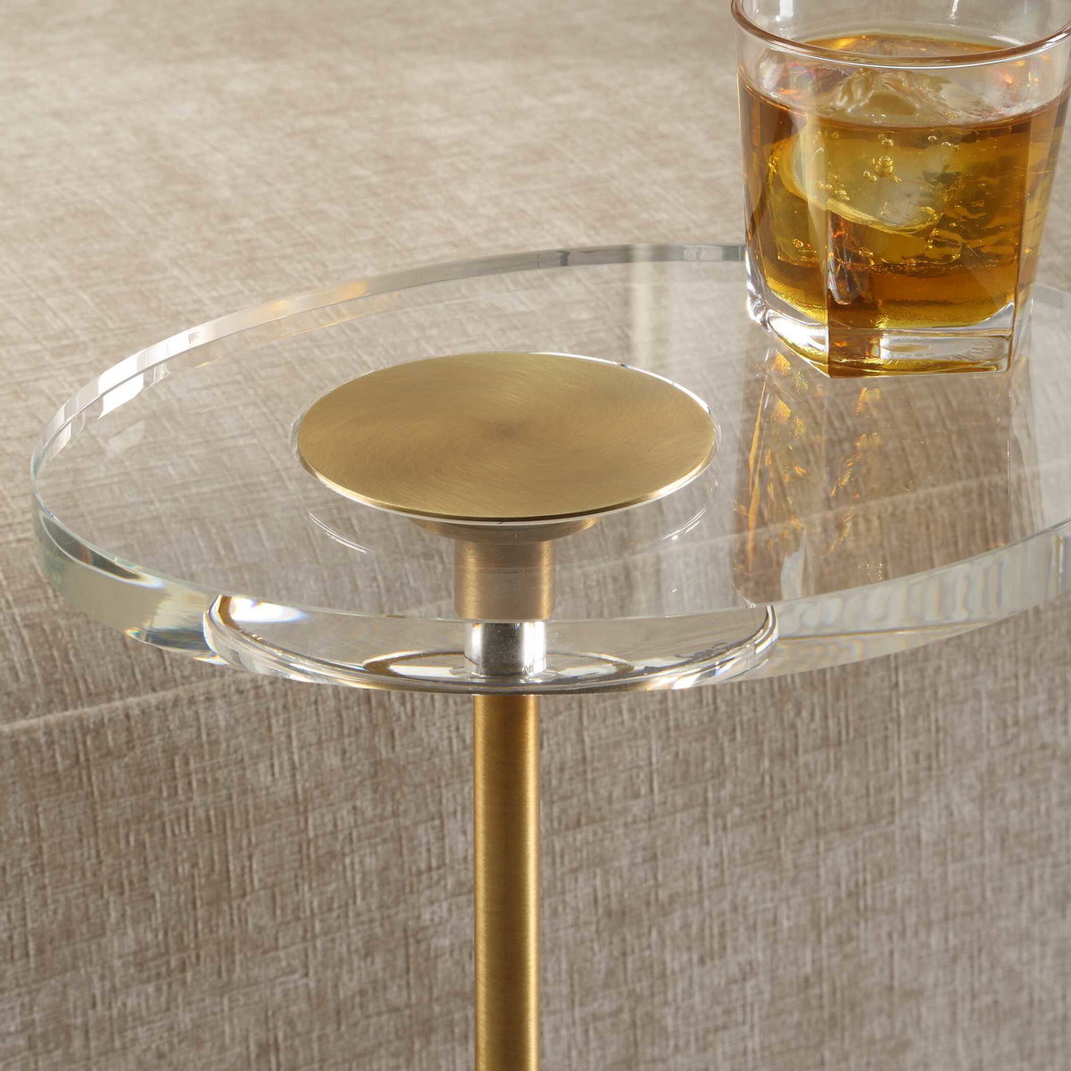 Kaufman Crystal Accent Table, Side & End Table by Uttermost, 11" width x 22" height x 8.5" depth View 6