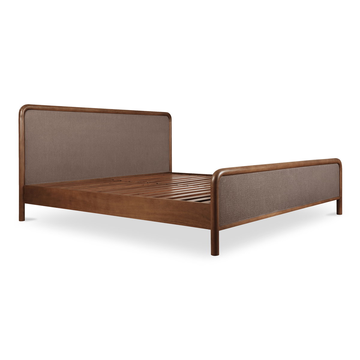 Rye King Bed Warm Brown, by Moe's Home, 82" width x 41" height x 84" depth View 3