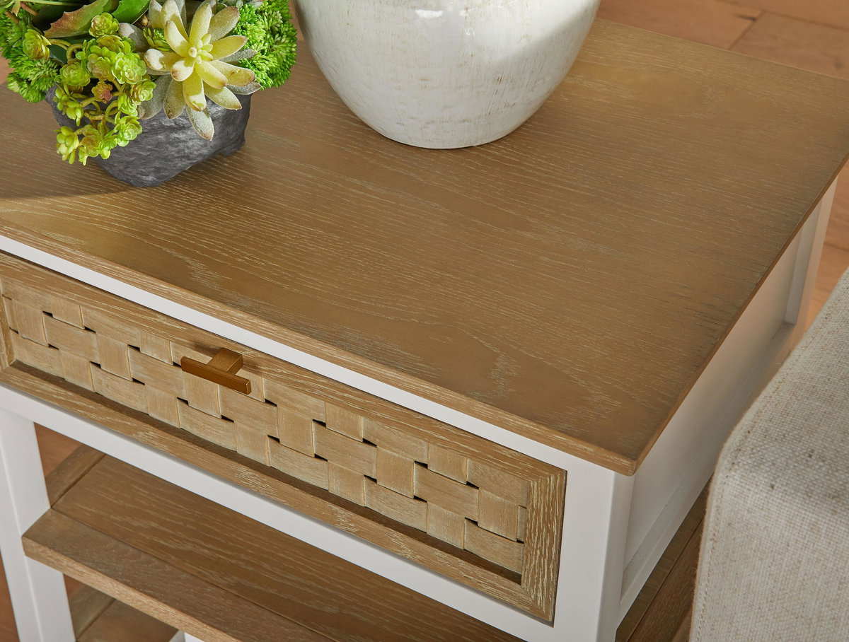 Weave 1-Drawer Side Table, Side & End Table by Essentials for Living, 23.5" width x 25.25" height x 18.5" depth View 12