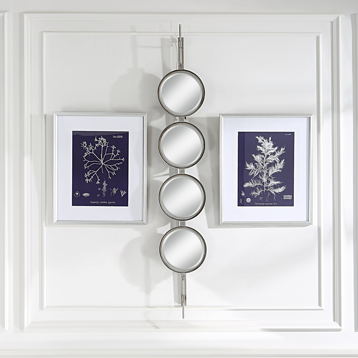 Button Silver Mirror, by Uttermost, 9.87" width x 59.87" height x 3.12" depth View 2