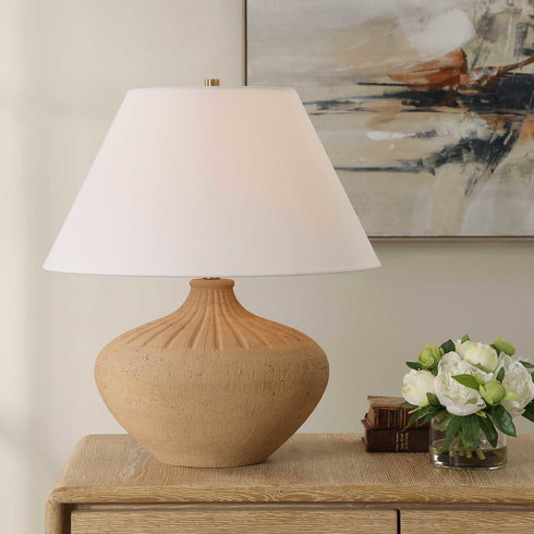 Eldon Terracotta Table Lamp