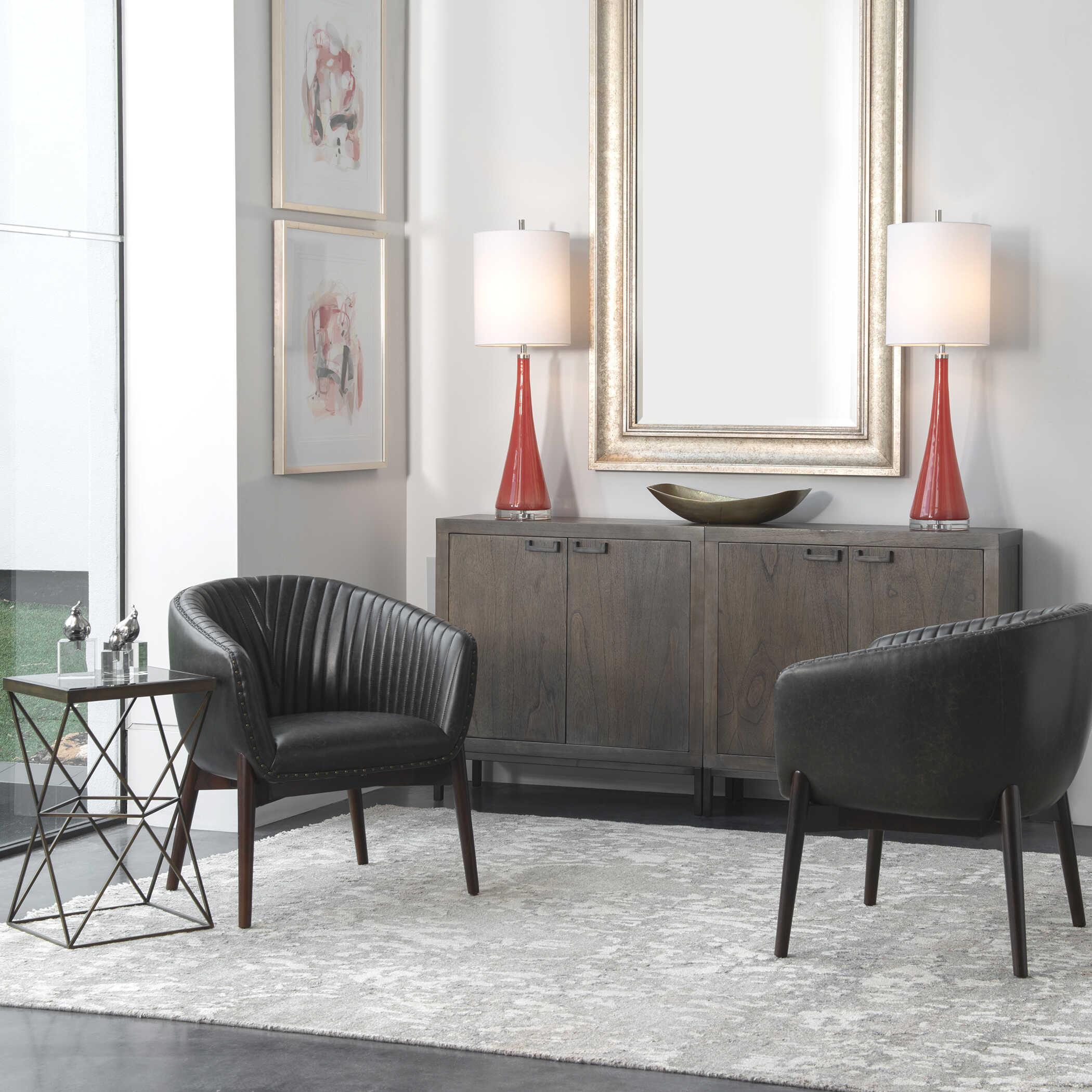 Nadie Light Walnut Console Cabinet large image 
