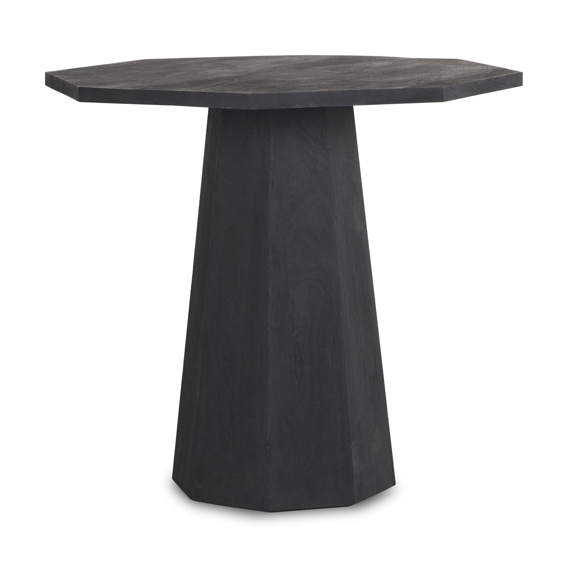 Maxine Hexagonal Black Wood Foyer Table large image 