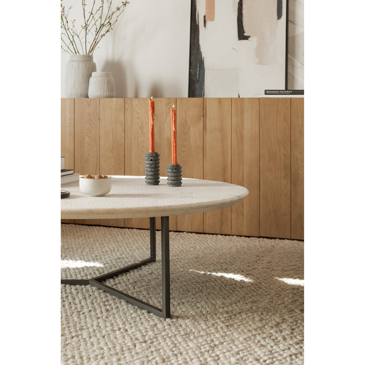 Chloe Coffee Table White, by Moe's Home, 48" width x 15" height x 48" depth View 6