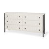 Savannah White Fir Veneer with Gray Metal 6-Drawer Sideboard thumbnail 0