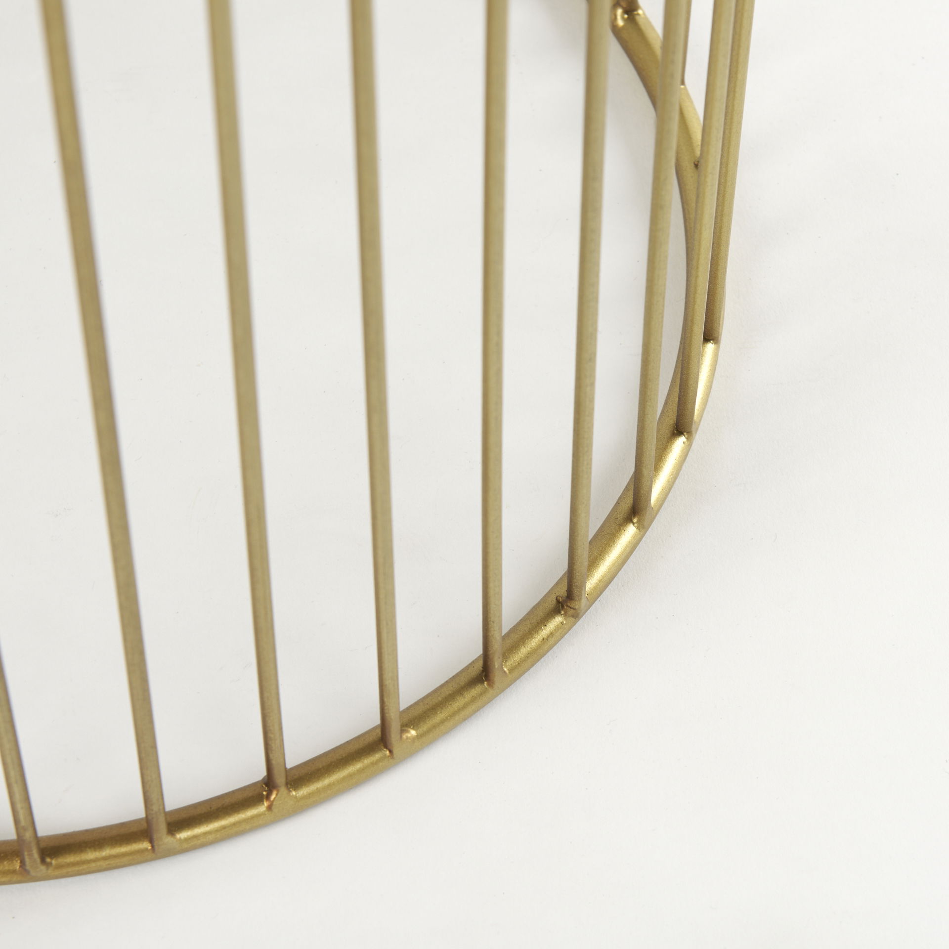 Shani Set of 2 Round, Gold Metal with Glass Accent Tables, Side & End Table by Mercana, 30.71" length x 18.9" width x 20.08" height View 10