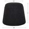 Gumdrop Black Ottoman, by Uttermost, 18" width x 17" height x 18" depth thumbnail 3
