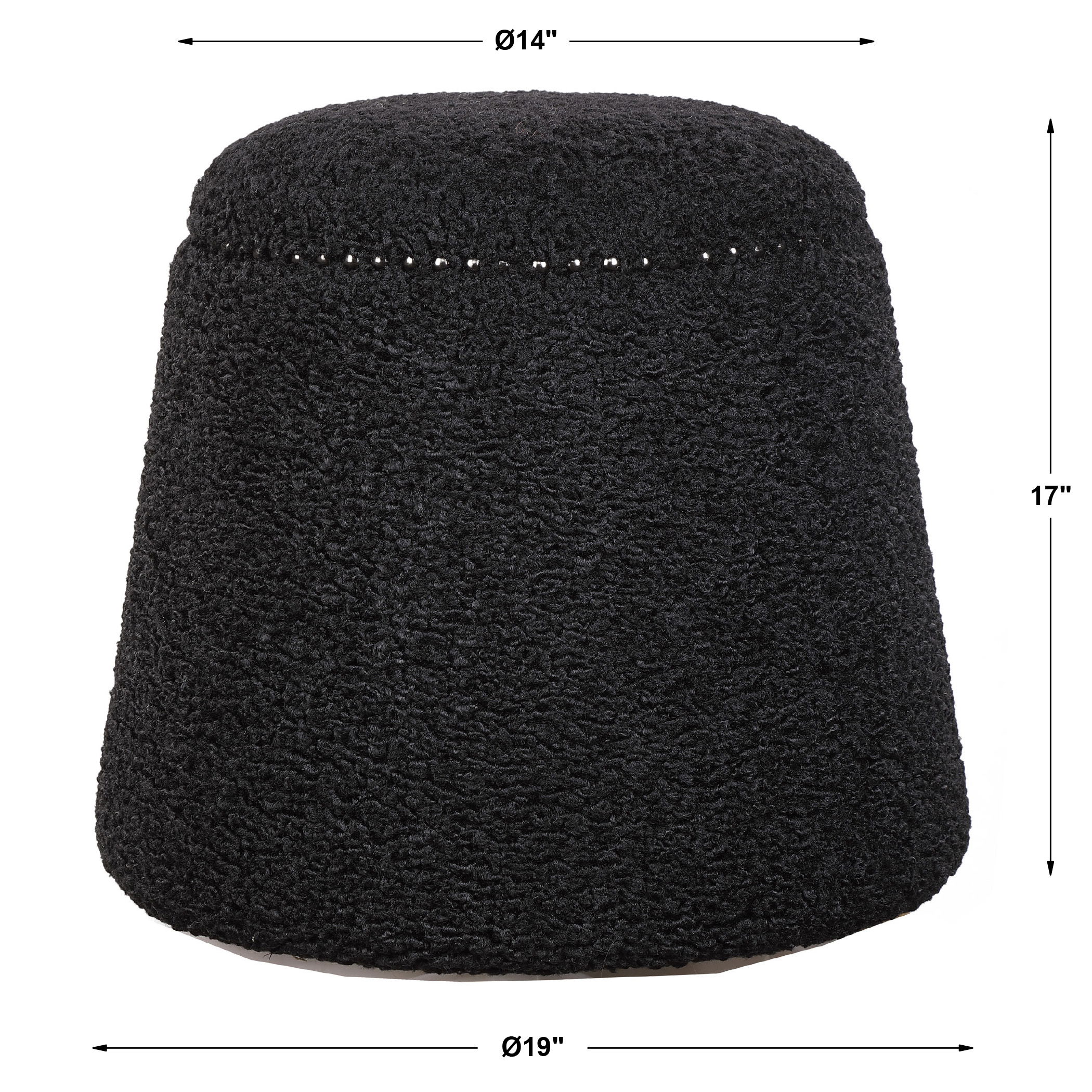 Gumdrop Black Ottoman large image 