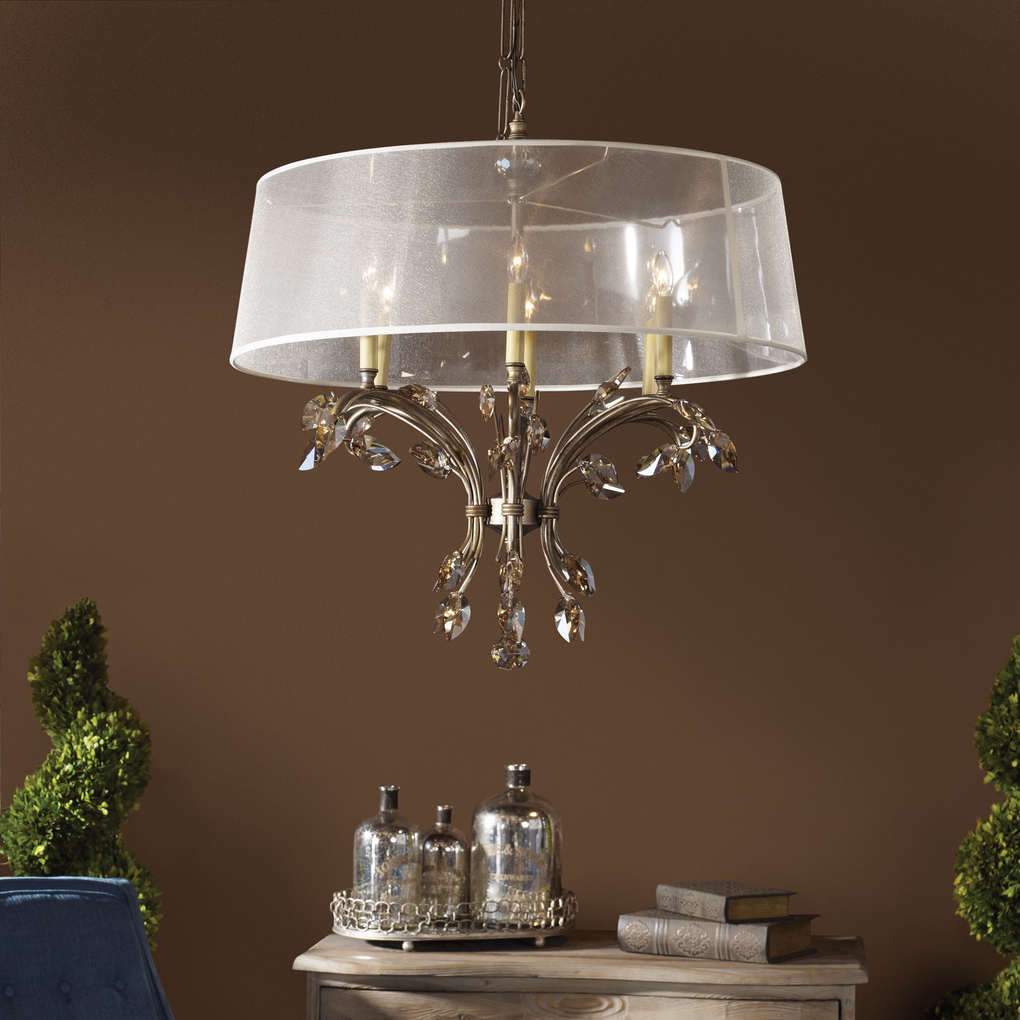 Alenya 6 Lt Shade Chandelier large image 