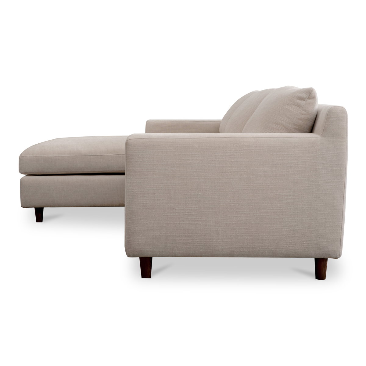 Hutton Left Sectional Beige, Sectional Sofa by Moe's Home, 100" width x 36.2" height x 29.8" depth View 4