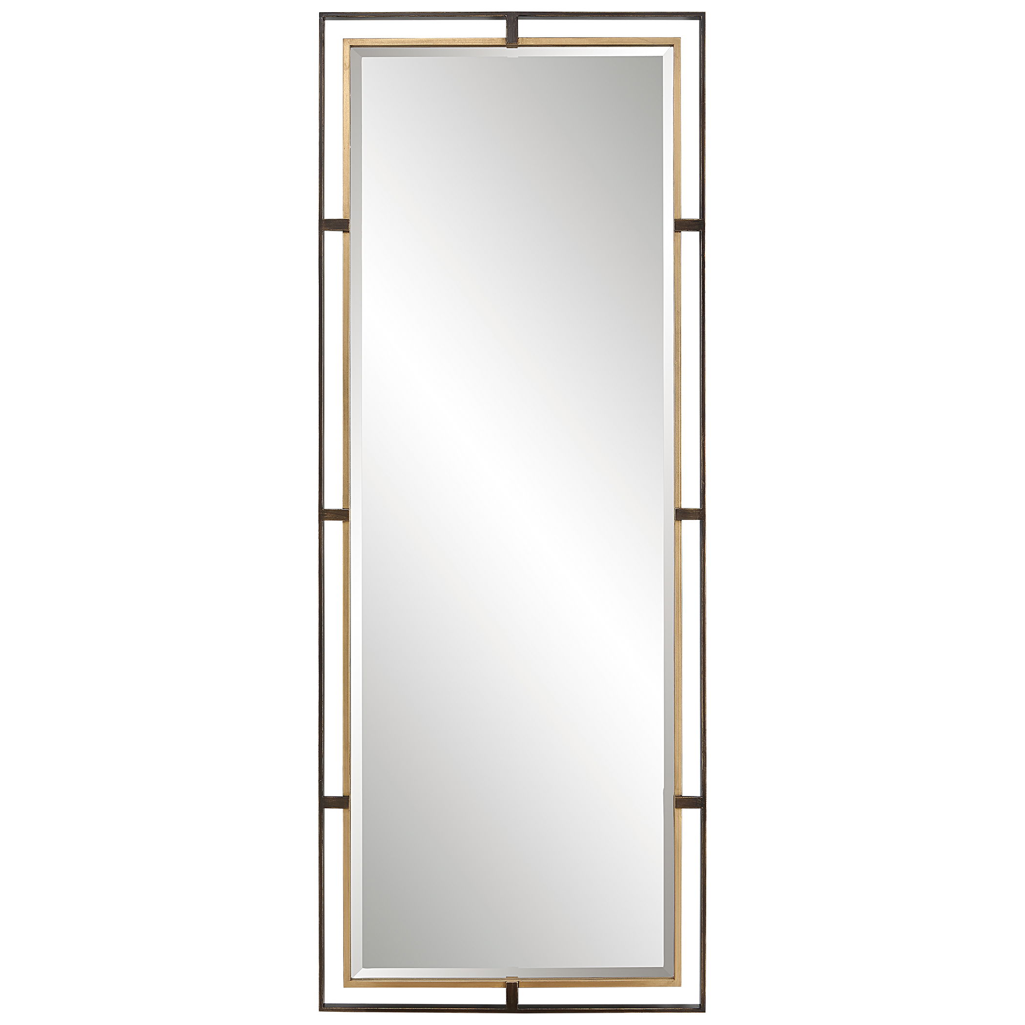 Carrizo Tall Bronze & Gold Mirror, by Uttermost, 32" width x 82" height x 1.25" depth View 1