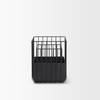 Verna Matte Black Wire Cage Metal Planters (Set of 2), Decorative Object by Mercana, 15.75" length x 15.75" width x 19.88" height thumbnail 4
