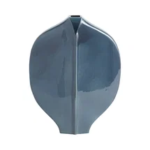 Online Designer Hallway/Entry Center Ridge Vase-Blue
